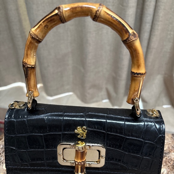 Pratesi Italian Leather Bamboo Top Handle--Excellent Condition - Picture 3 of 5